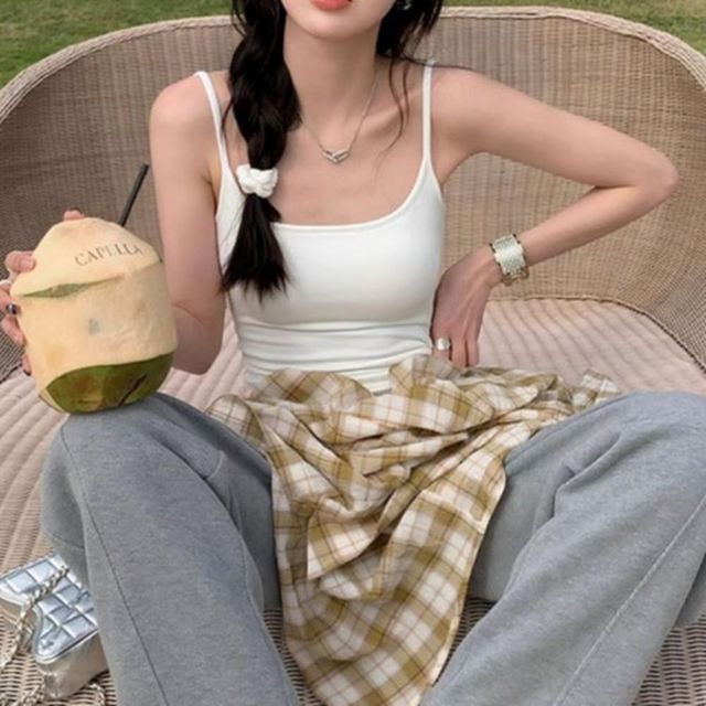 스판나시 여성민소매 기본나시 여름나시 한 몸매