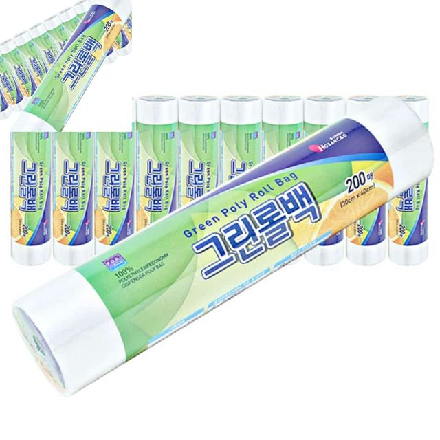 그린롤백 35x45x500매 10개입 롤비닐 비닐롤 비닐롤팩 비닐롤백