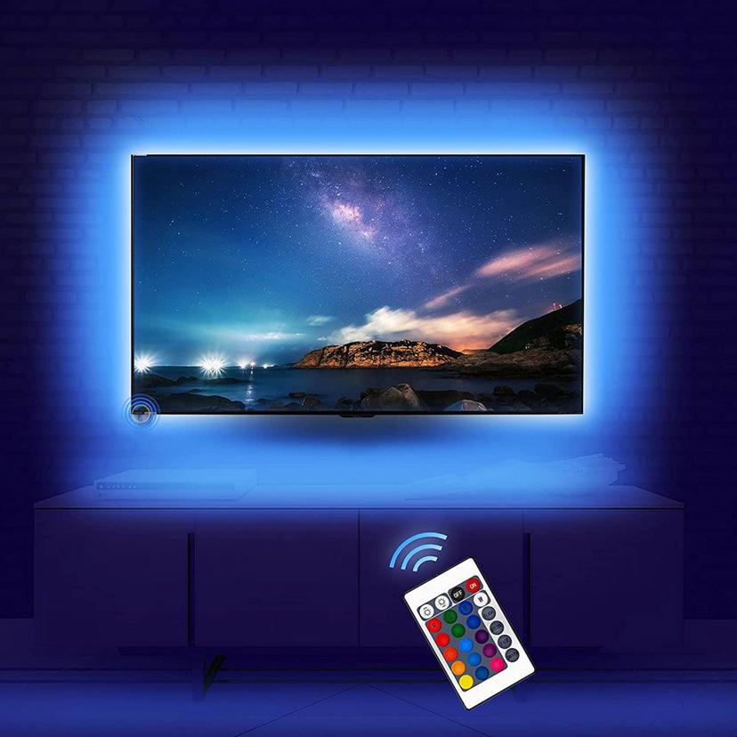 TV 라이트 1M RGB LED 컬러 리모컨 - USB 전원 조명