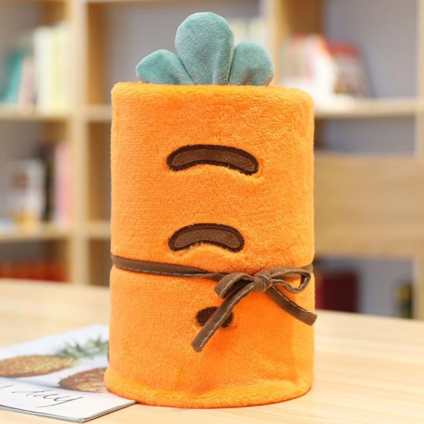 극세사 무릎담요 당근 디자인 따뜻한 겨울 방한용품
