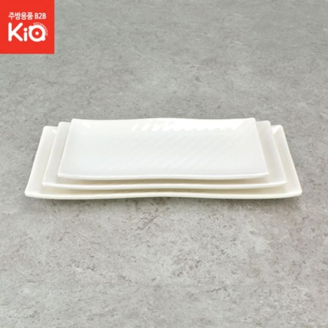 KJ멜라민 일식 사라 35cm 사각 접시, 업소용 찬기