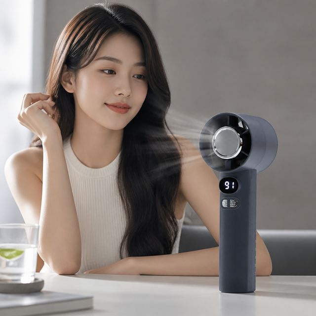 USB-C 충전식 휴대용 선풍기 100단 풍속 조절 디스플레이 핸디형