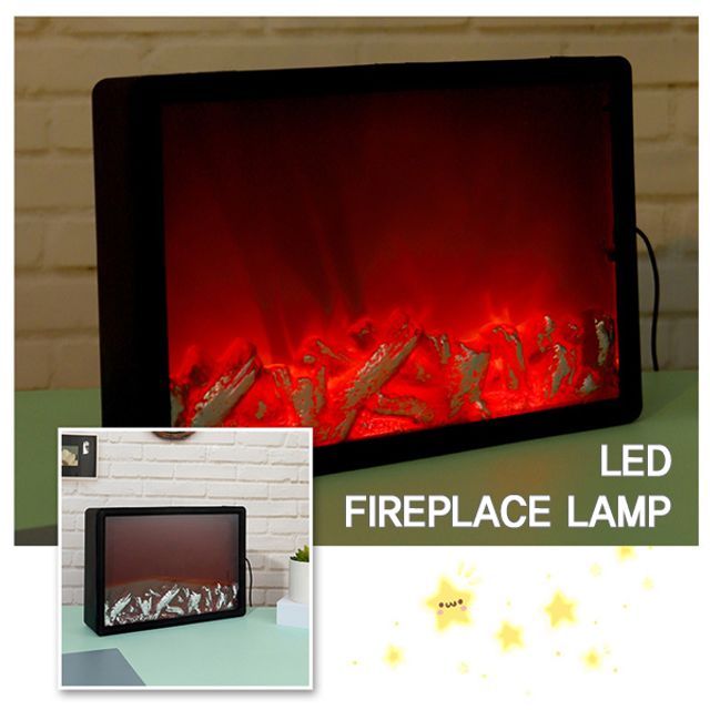 패널형 LED 불멍 무드등 30cm - 캠핑 벽난로 조명