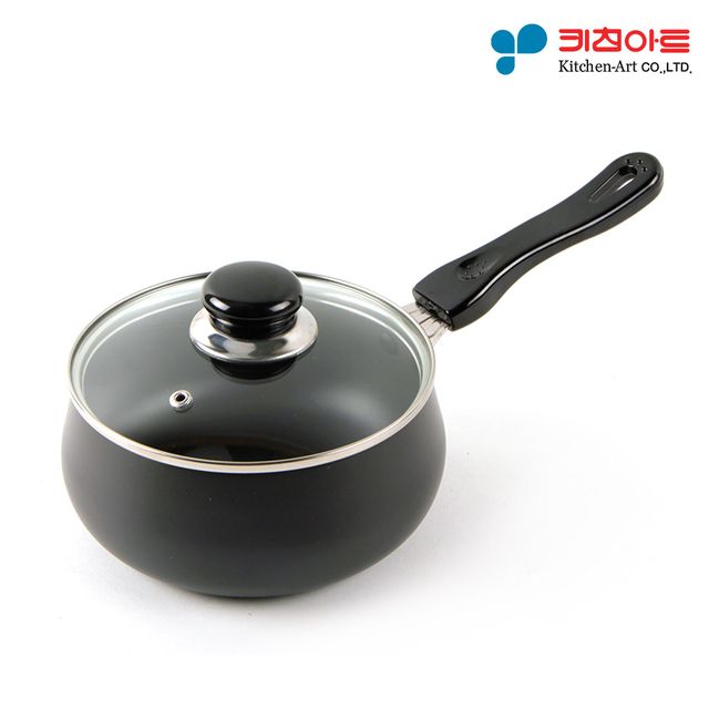 키친아트 쥬노 블랙 경질냄비, 20cm 편수냄비 주방 조리용품
