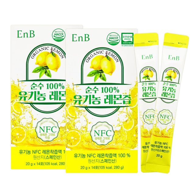 EnB 순수 100% 유기농 레몬즙 14포 x 2개