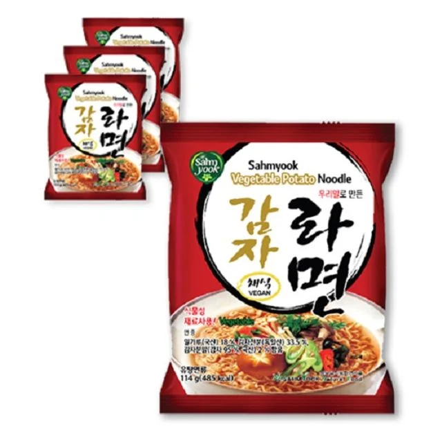 우리밀 채식 감자 라면 114g 16봉 세트 건강 라면