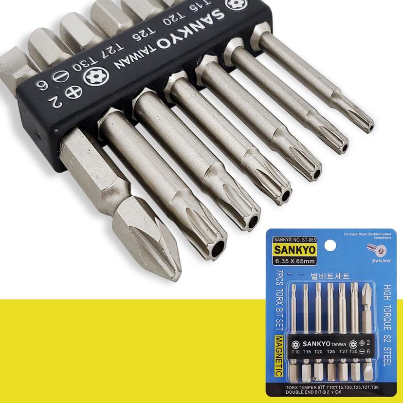 sankyo 별비트세트 7P ST-065 드릴용 별렌치 비트 65mm