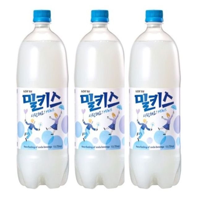 롯데칠성 밀키스 1.5L 4펫 - 부드러운 우유탄산의 대용량 패밀리 사이다