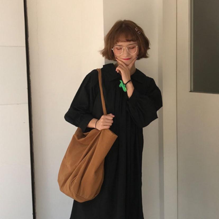 여성용 캔버스 숄더백 빅사이즈 에코백 데일리 가방