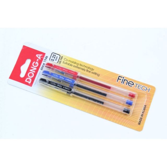 동아 파인테크 0.25mm 3색 혼합 얇은볼펜