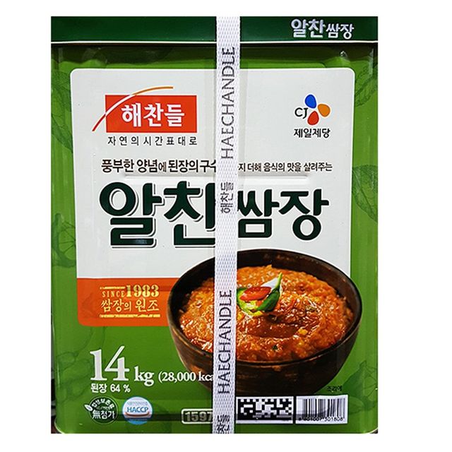 해찬들 알찬쌈장 14kg - 풍부한 간장 고추장 된장 맛의 전통 쌈장 대용량