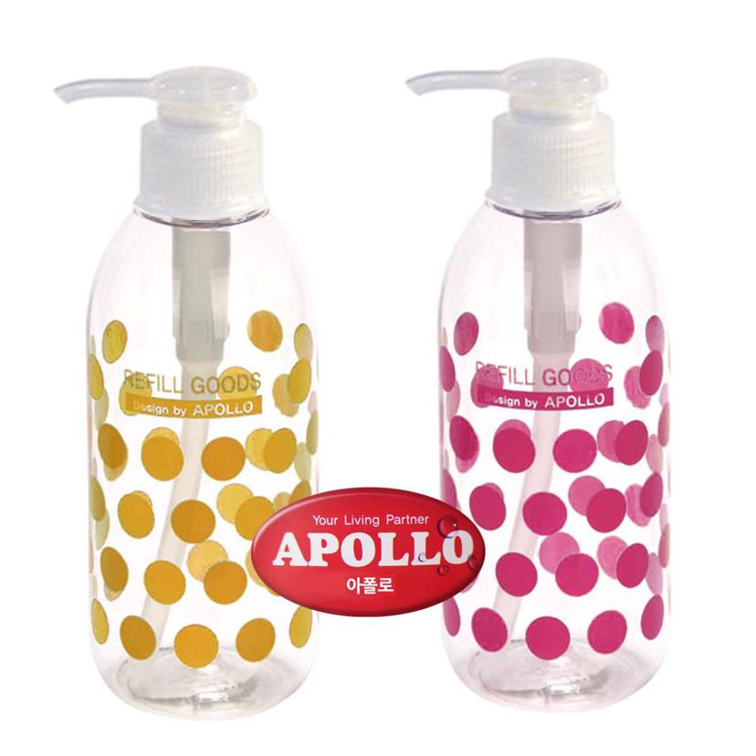 아폴로 땡땡이 펌프 리필 용기 500ml - 주방 욕실 세제통