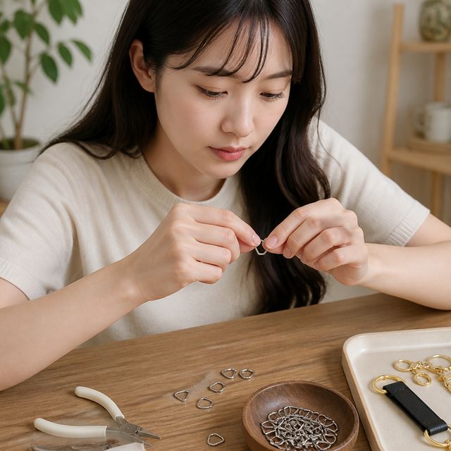 열쇠고리 부속품 액세서리 체인 연결고리 모음 100PCS 핸드메이드 만들기 재료