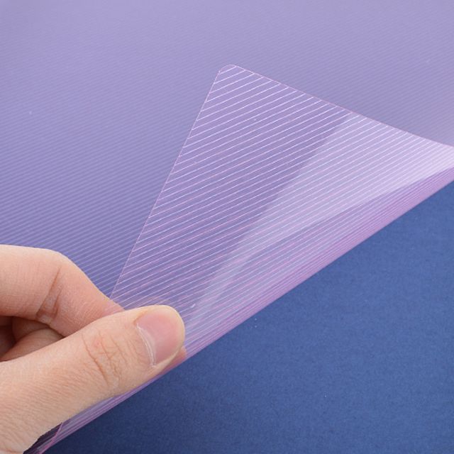 현대오피스 A4 제본 커버 사선 분홍색 0.5mm 100매