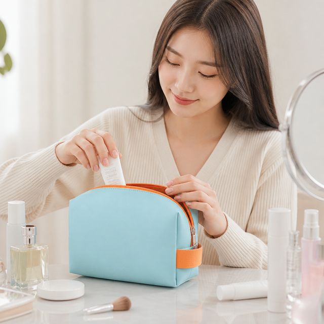 마카롱 화장품 가방 수납 파우치 여행용 정리백 메이크업 소품 보관함