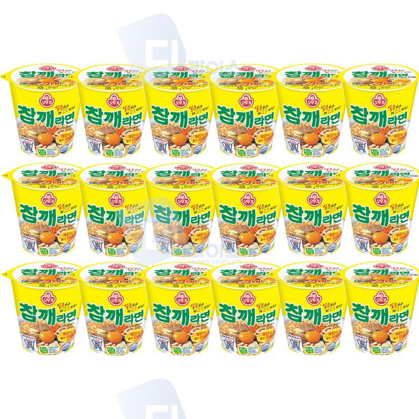 오뚜기 참깨라면 미니컵 65g 18개 - 고소한 소컵 컵라면