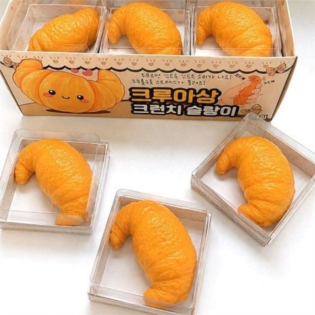촉감놀이 크루아상 스트레스 볼 크런치 빵모양 말랑이 장난감 쫀득이