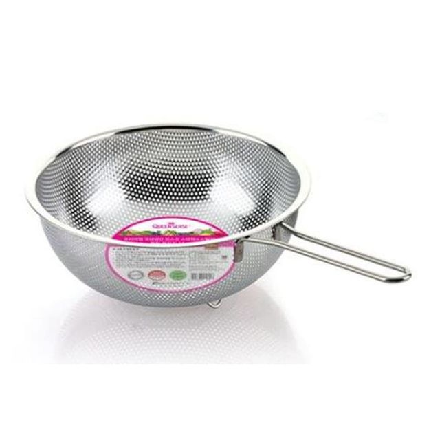 퀸센스 채반 거름망 건지개 뜰채 건지기 국자 18cm