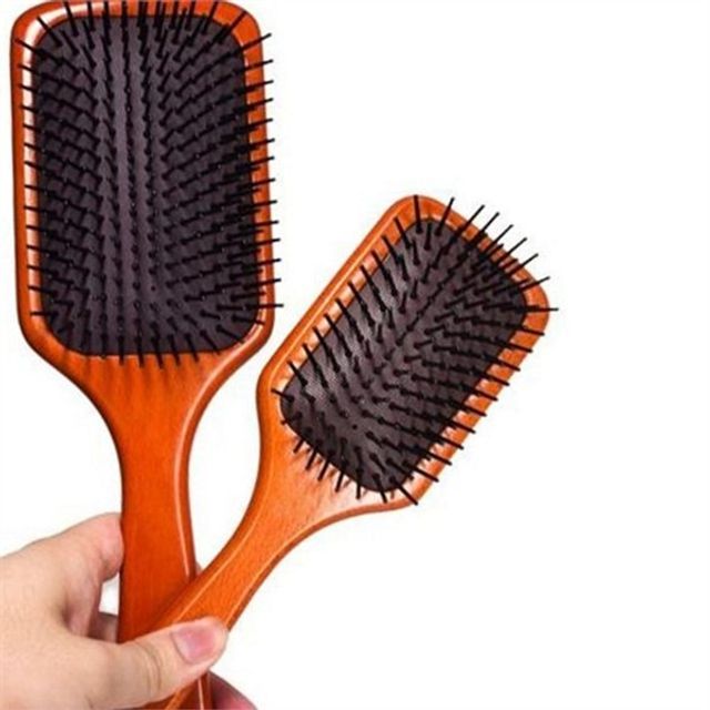 쿠션 머리 빗 우드 두피 빗 와이드 마사지 머리결 모발 헤어