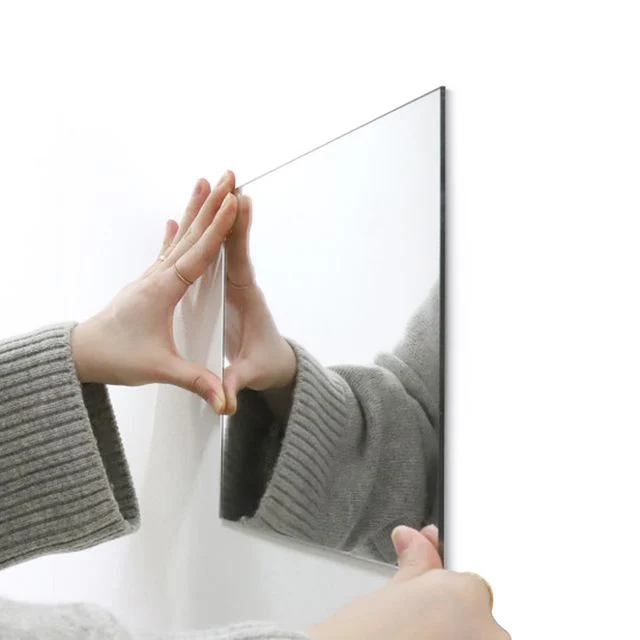 아크릴미러 2T 은경 라운드형 20x40cm, 벽걸이형 넓은 시야의 실용 거울