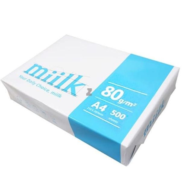 밀크 A4 용지 80g 500매 - 프린터 복사 용지 1권