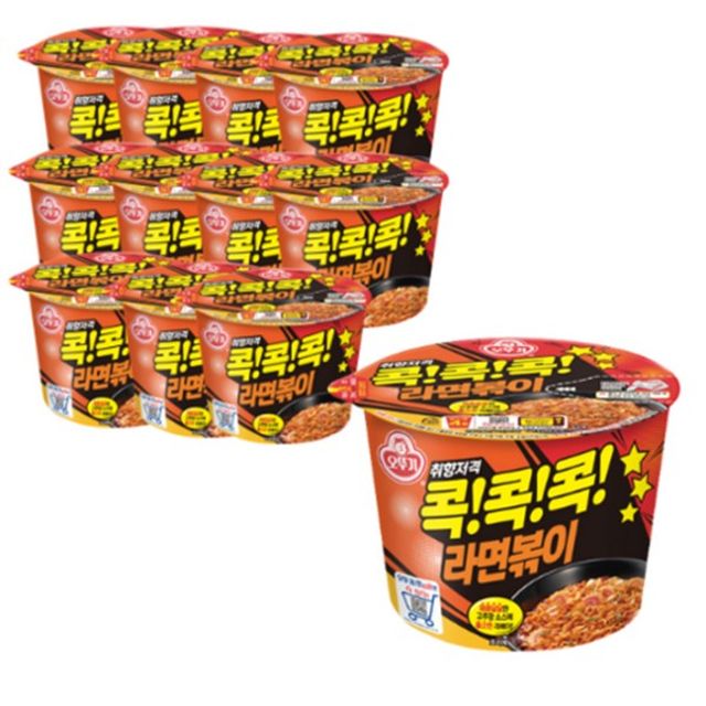 콕콕콕라면볶이 120gX12ea, 쫄깃한 떡볶이 맛 컵라면