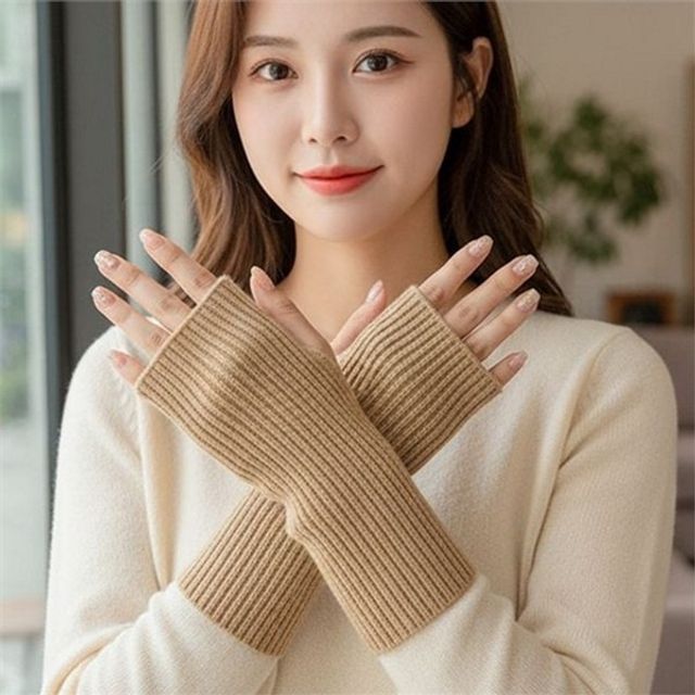 방한 여성 니트 핸드 워머 터치 여성 니트 암워머 사무실