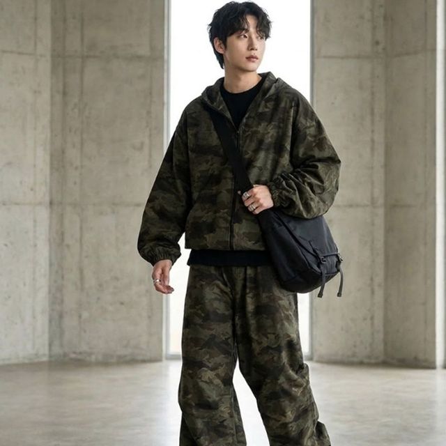 데일리 남자 후드집업 남성 운동 밀리터리 긴팔 후드 점퍼