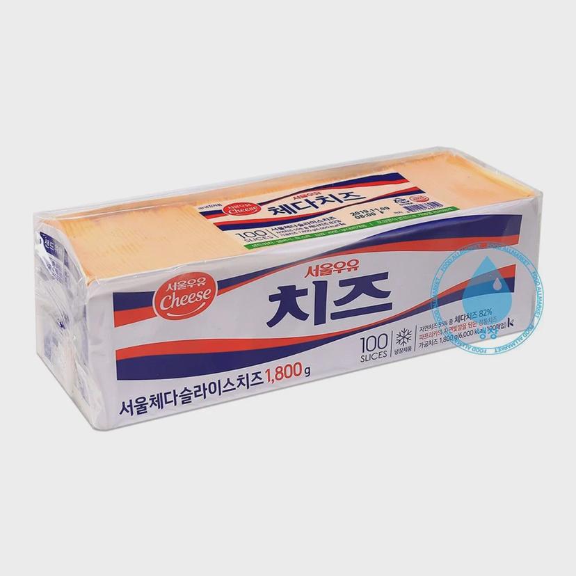 서울우유 체다치즈 100매 1.8kg - 대용량 냉장 치즈