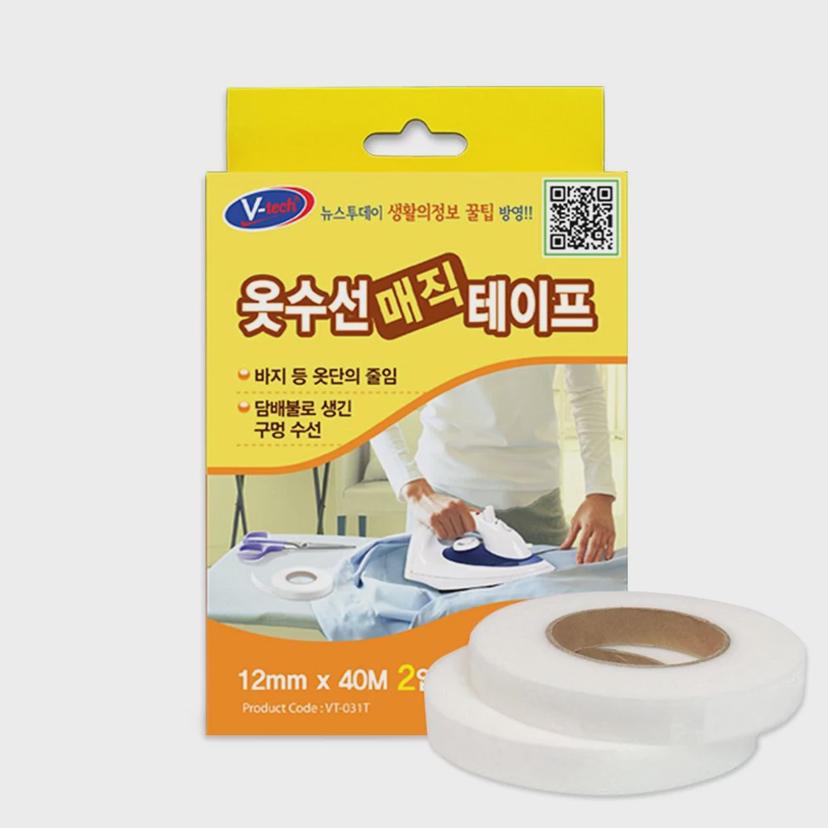 브이텍 옷수선 매직테이프 교복 바지 밑단, 다림질 접착 보수용품