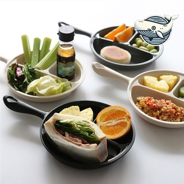 식사 3칸 손잡이 식판 혼밥 캠핑용 접시
