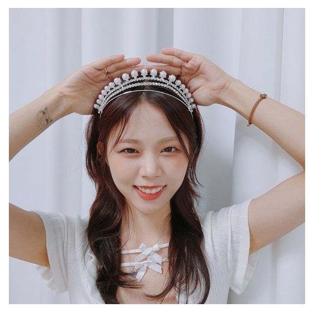 윈터 티아라 웨딩 머리띠 - 겨울 신부 헤어 액세서리