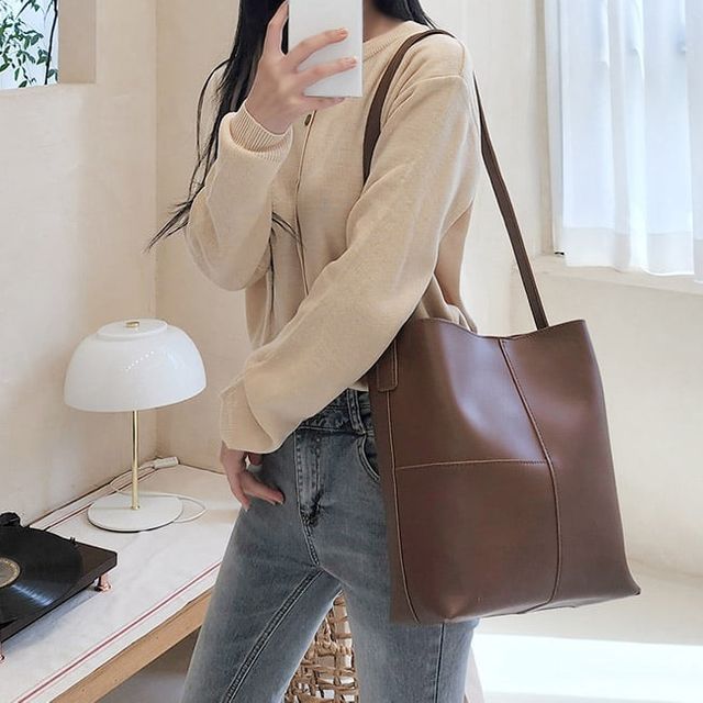 여성 데일리 스퀘어 숄더백 파우치포함 여성백