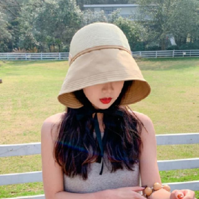 여름 벙거지모자 썬캡 휴가 보넷 밀짚 자외선차단 바캉스 썸머룩 햇