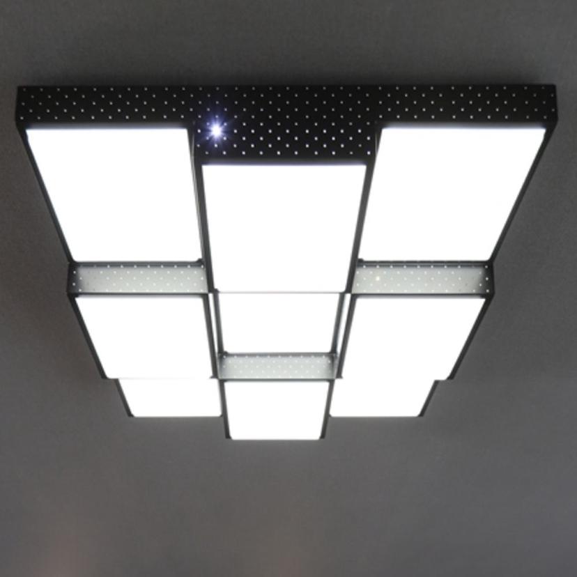 LED 큐브형 거실등 75W 블랙 - 모던한 천정 조명 인테리어