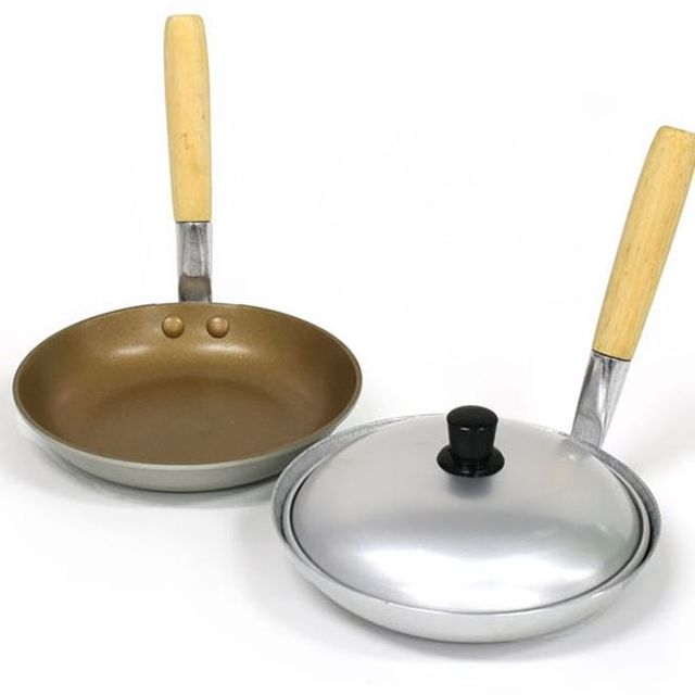 편수 냄비 돈부리팬 덮밥 전용 실버 코팅 20cm