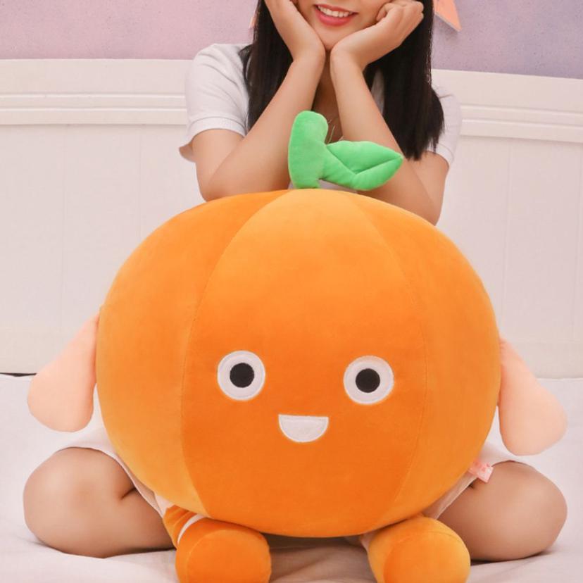 귀여운 감귤 찰떡 쿠션 인형 20cm - 모찌 애착 인형