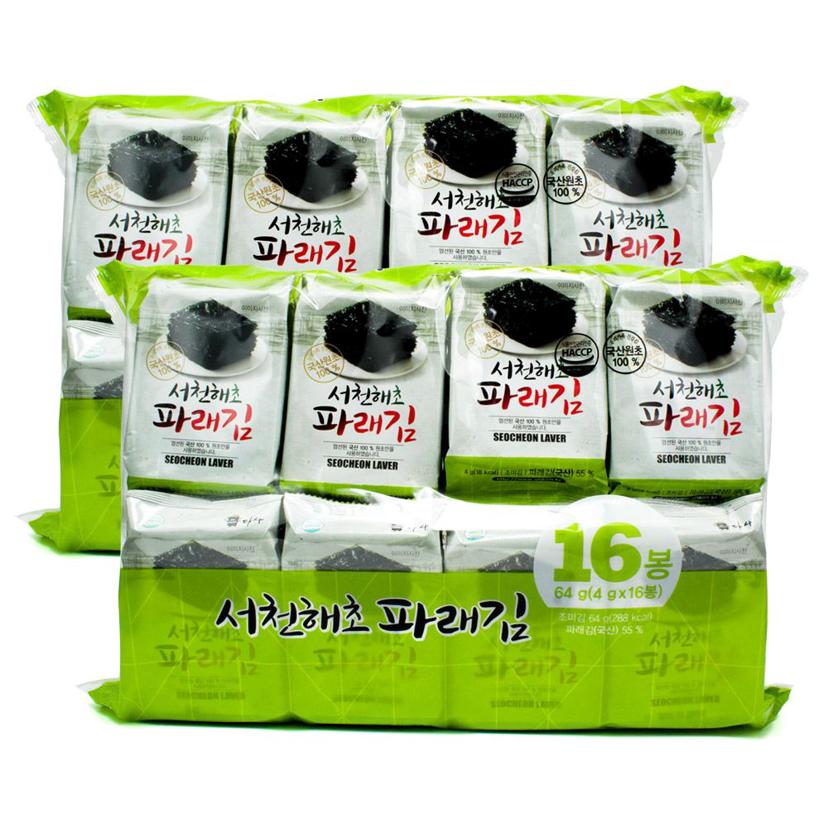 서천 파래김 4g 32봉 도시락 맛김 대용량 세트