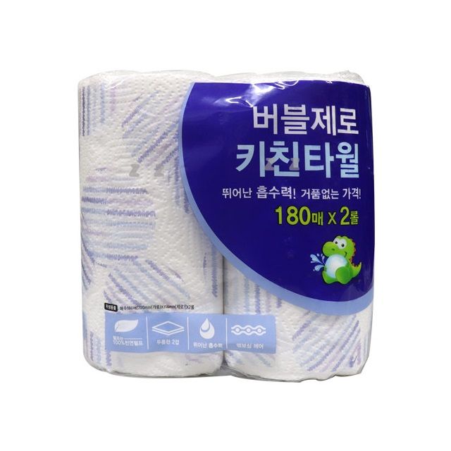 키친타월 180매 2롤 주방티슈 기름받침 행주대용