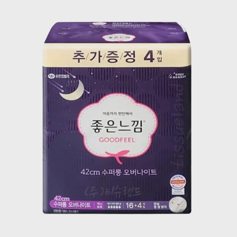 좋은느낌 슈퍼롱 오버나이트 20입 와이드 생리대