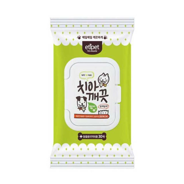 에티펫 치카치카 치아 깨끗 물티슈 30매 1개