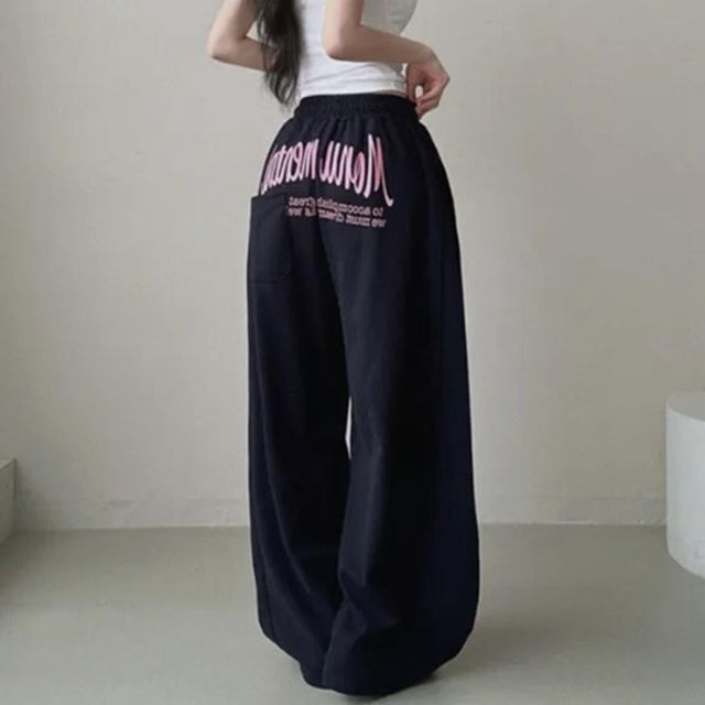 루즈핏 긴바지 밴딩 밴딩바지 면바지 배기팬츠 스판