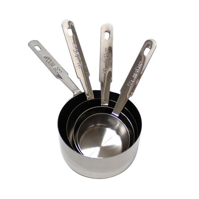 스텐 계량컵 실험실용품 스테인레스계량컵 제과 4p