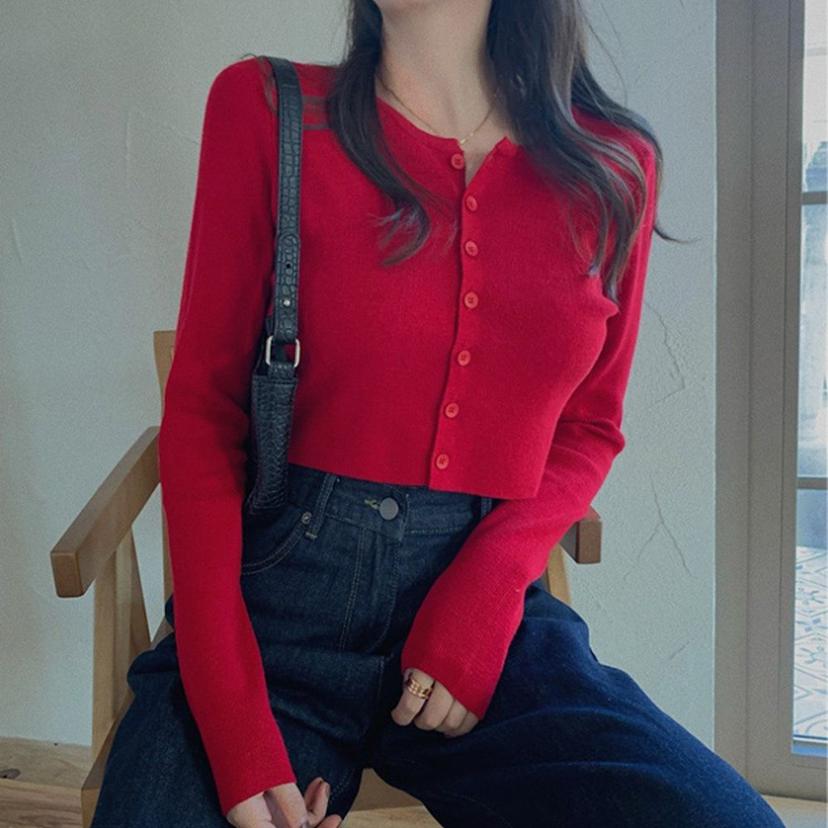 여성 가을 캐주얼 크롭 가디건 6컬러 여리여리핏