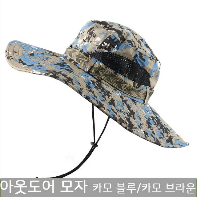 아웃도어 모자 여름 낚시모자 - 등산 스포츠용 자외선 차단