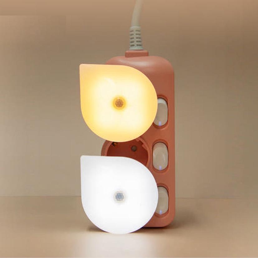 LED 퐁퐁 취침등 광센서 전구색 자동 점등 무드등
