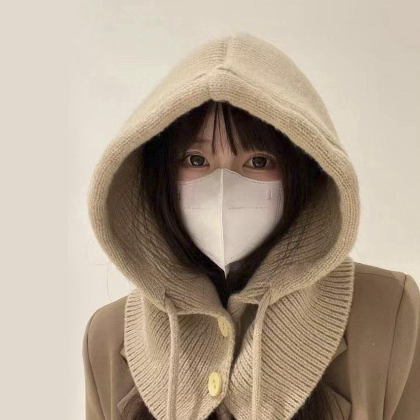 여성 겨울 패션 페이크 후드 워머 바라클라바