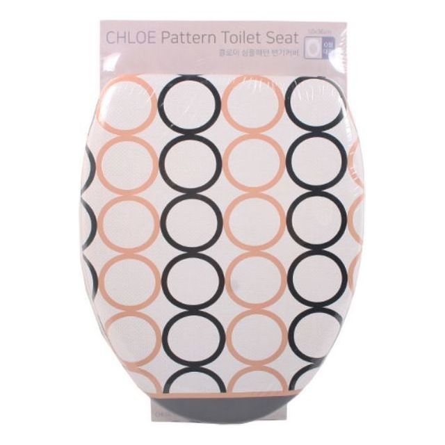 클로이 심플 패턴 변기 커버 O형 대형 위생적 디자인
