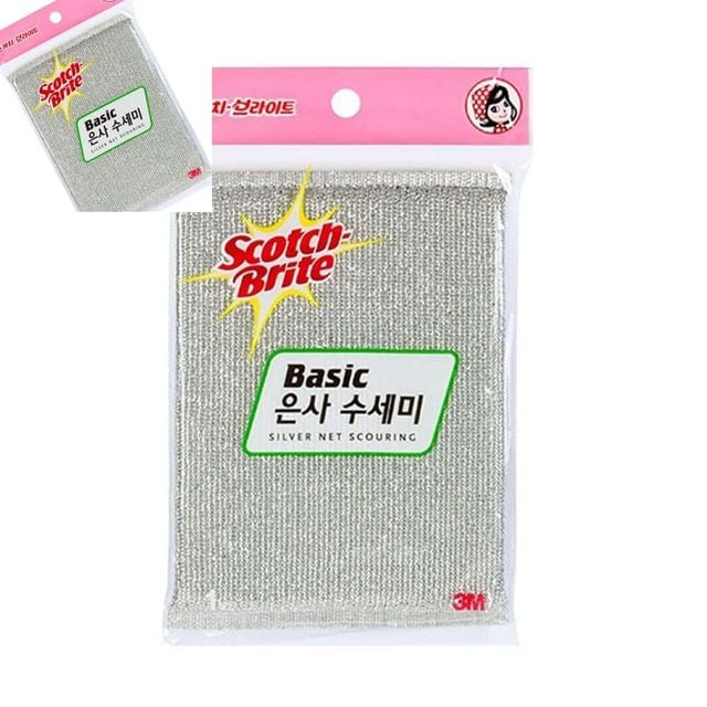 3M 베이직 은사수세미 1개입 데일리수세미 스테인레스수세미 스텐수세미 스텐냄비수세미