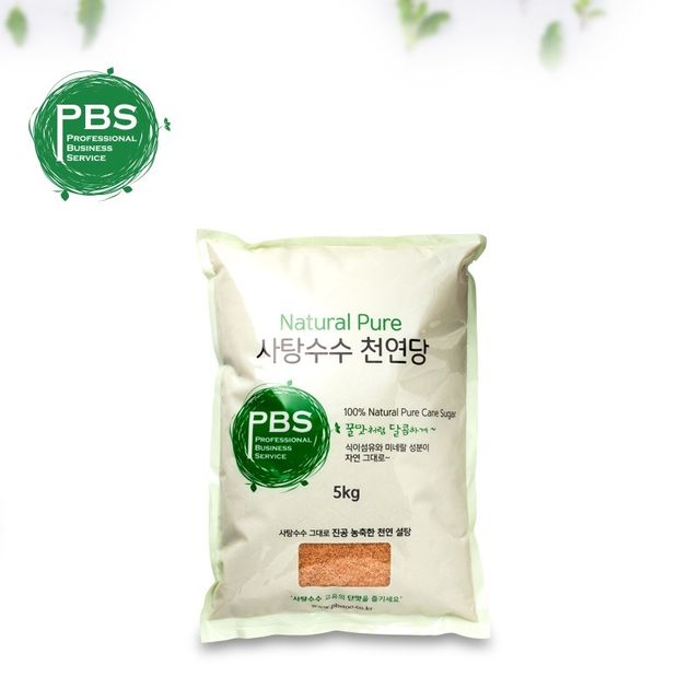 PBS 비정제 사탕수수 천연당 5kg - 순도 높은 천연 단맛 대용량